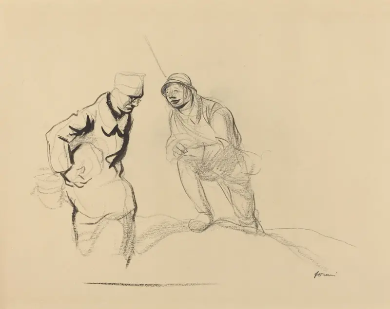 Two Soldiers av Jean-Louis Forain