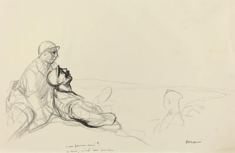 -Un farman -non c’est un boche._ av Jean-Louis Forain