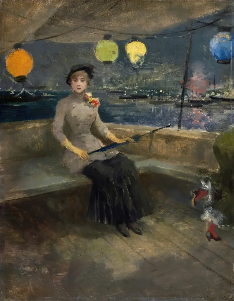 Woman On A Yacht av Jean-Louis Forain