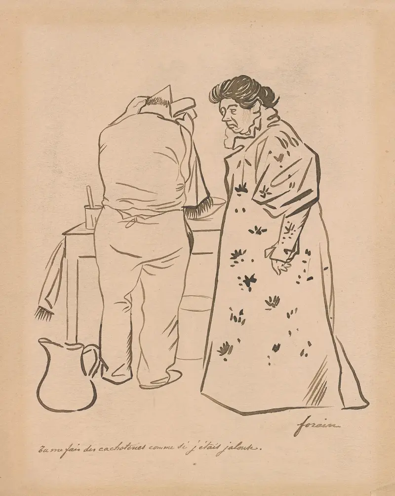 You hide things from me like I’m jealous (Tu me fais des cachoteries comme si j’étais jalousie) av Jean-Louis Forain