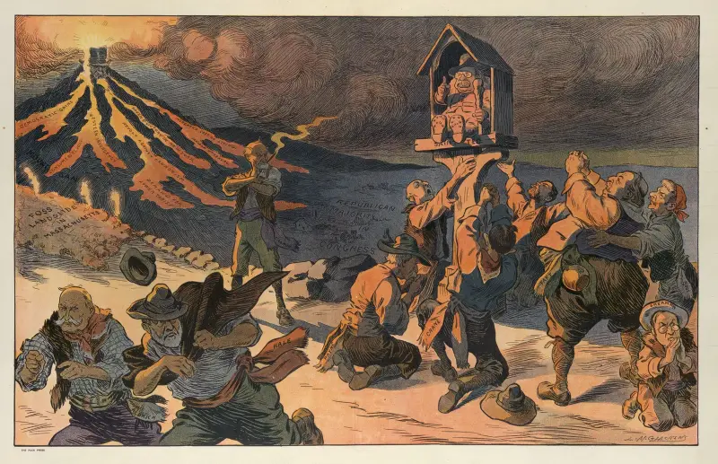Die nahende Lava von Louis Glackens