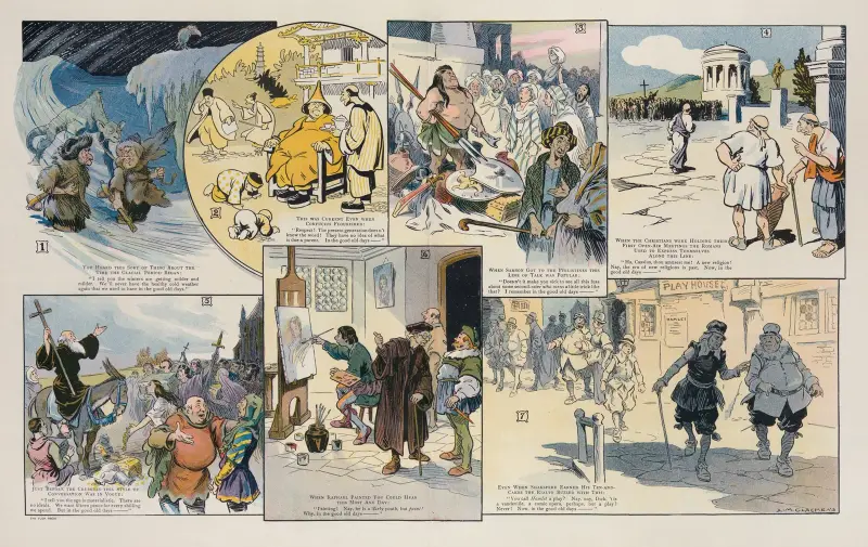 Die guten alten Zeiten oder die sieben Lebensalter des Pessimismus von Louis Glackens