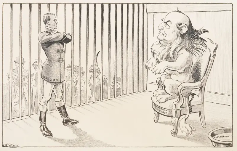 Der republikanische Elefant der GOP verlässt Woodrow Wilsons Weißes Haus von Louis Glackens