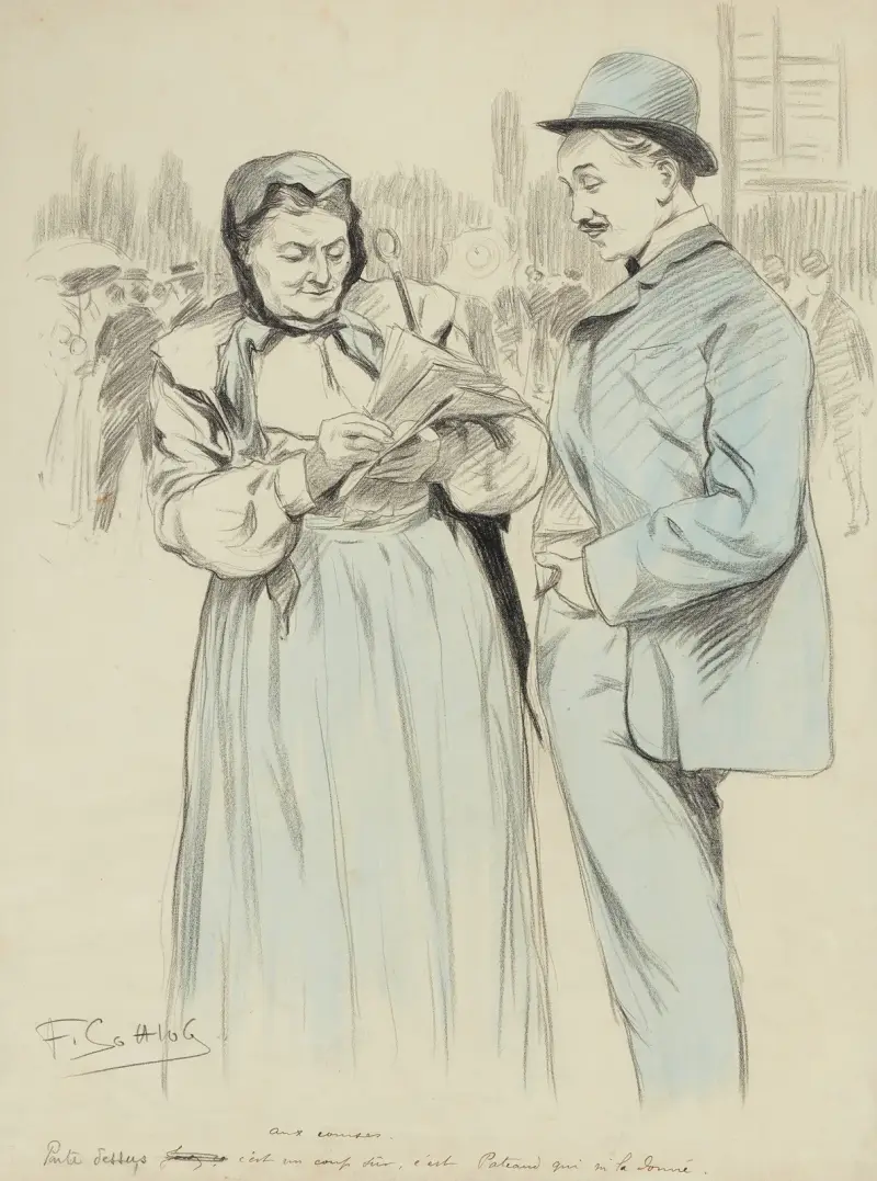 Aux courses av Fernand Louis Gottlob