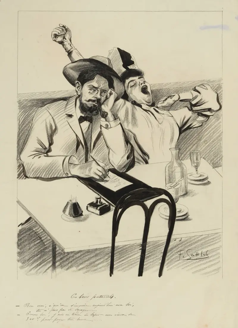 Ces bons paternels ou Au quartier latin av Fernand Louis Gottlob