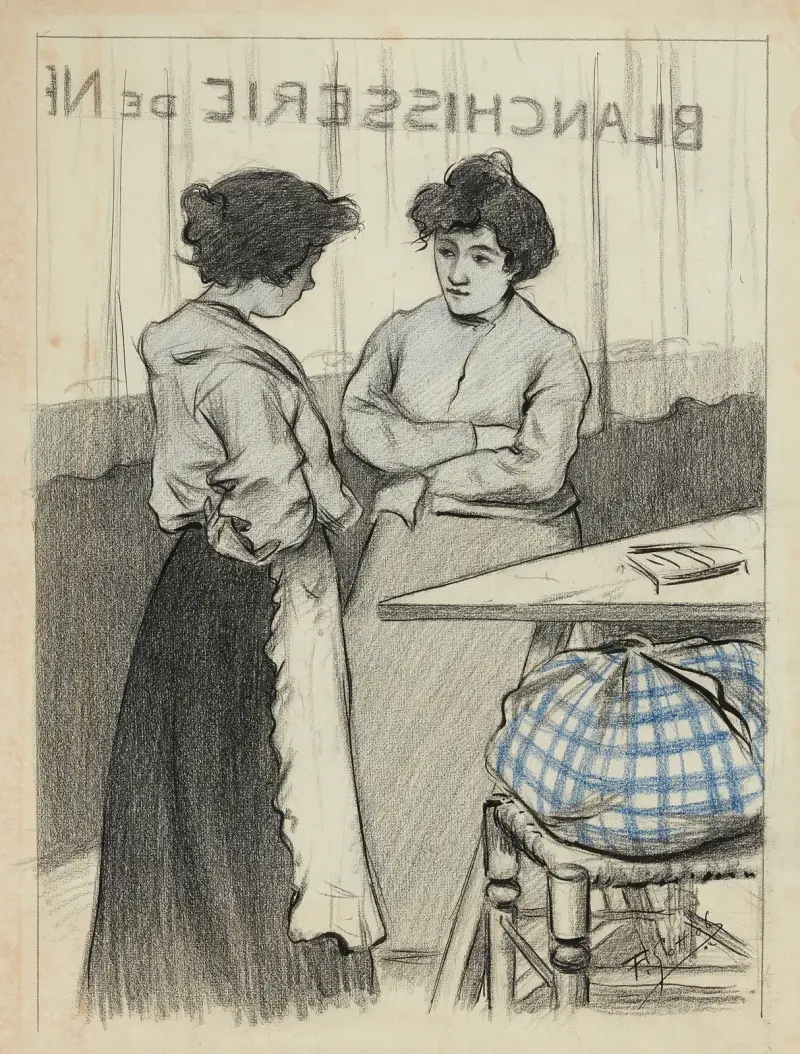 Kvinna i tvättstuga av Fernand Louis Gottlob