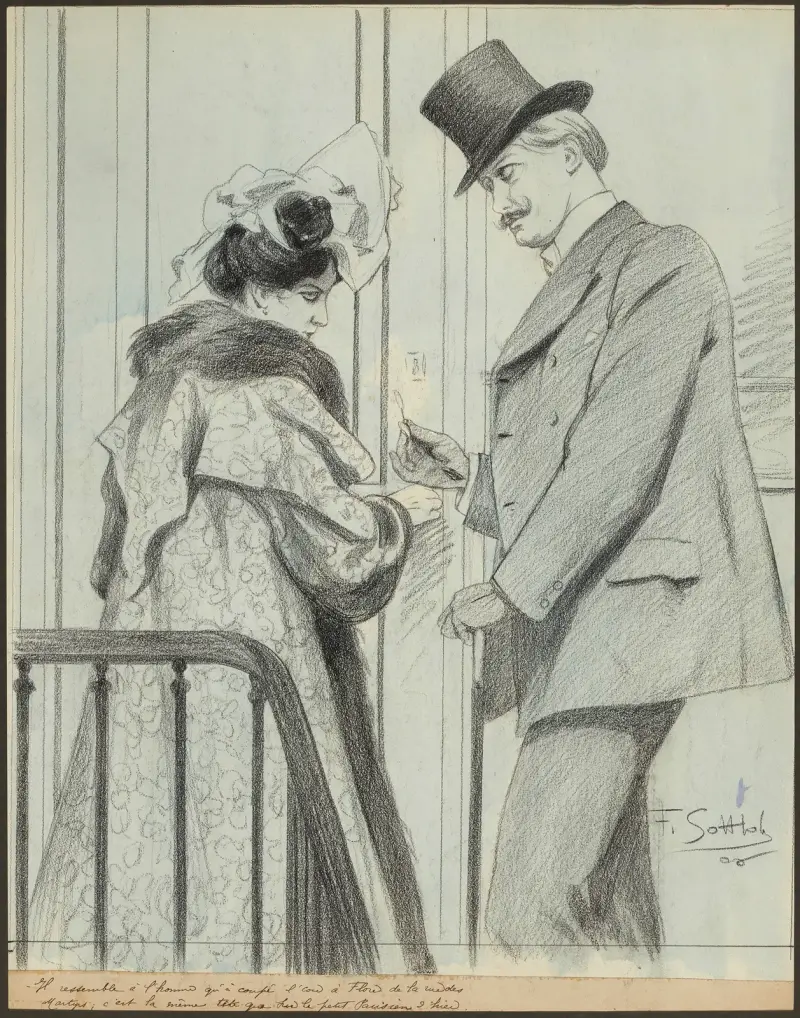 Il ressemble à l’homme qu’à coupé l’cou à Flore de la rue des Martyrs c’est la même tête que sur le petit Parisien von Fernand Louis Gottlob