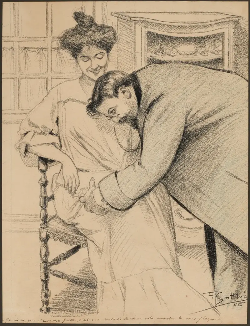 J’vois ce que c’est ma petite, c’est une maladie de cœur, votre amant a du vous plaquer av Fernand Louis Gottlob