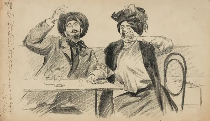 … Lui récitant – mon jardin fleuri une femme passa. Elle. – Eh bien si t’étais aussi rasant qu’aujourd’hui, elle à pa von Fernand Louis Gottlob