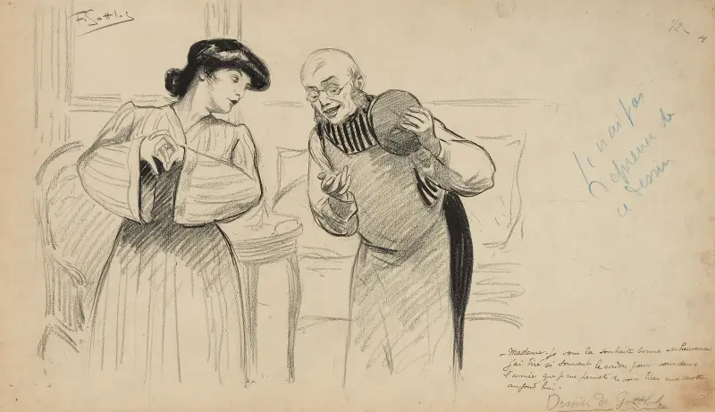 Madame. Je vous la souhaite bonne et heureuse j’ai tiré si souvent le cordon pour vous dans l’année que je me permets d av Fernand Louis Gottlob