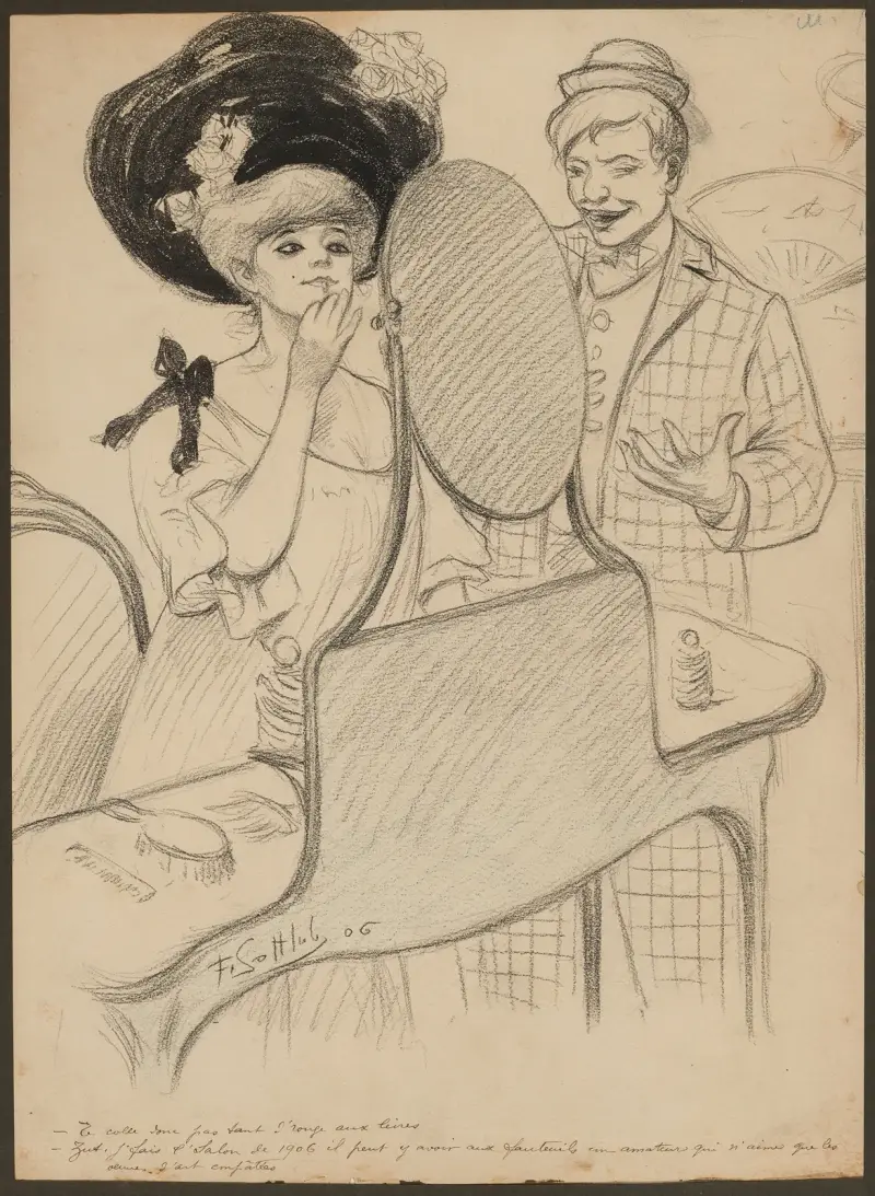 Te colle donc pas tant d’rouge aux lèvres – Zut J’fais l’salon de 1906 il peut y avoir aux fauteuils en amateur qui von Fernand Louis Gottlob