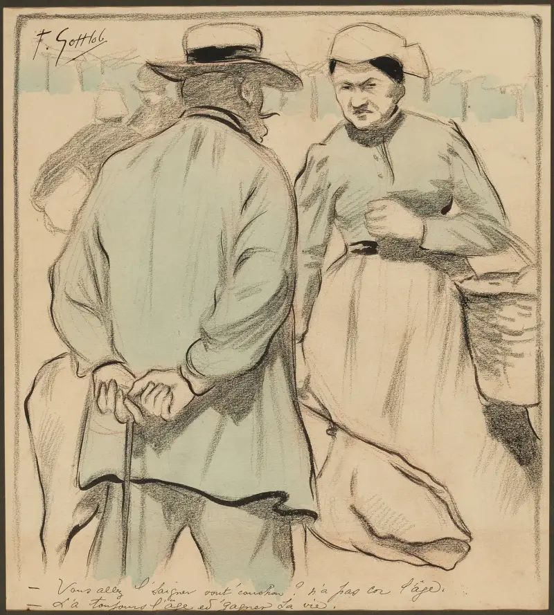 Vous allez l’saigner vout’cochon n’a pas cor l’âge. – l’a toujours l’âge ed’gagner sa vie, 1901 – nr 2, Fernand Louis Gottlob