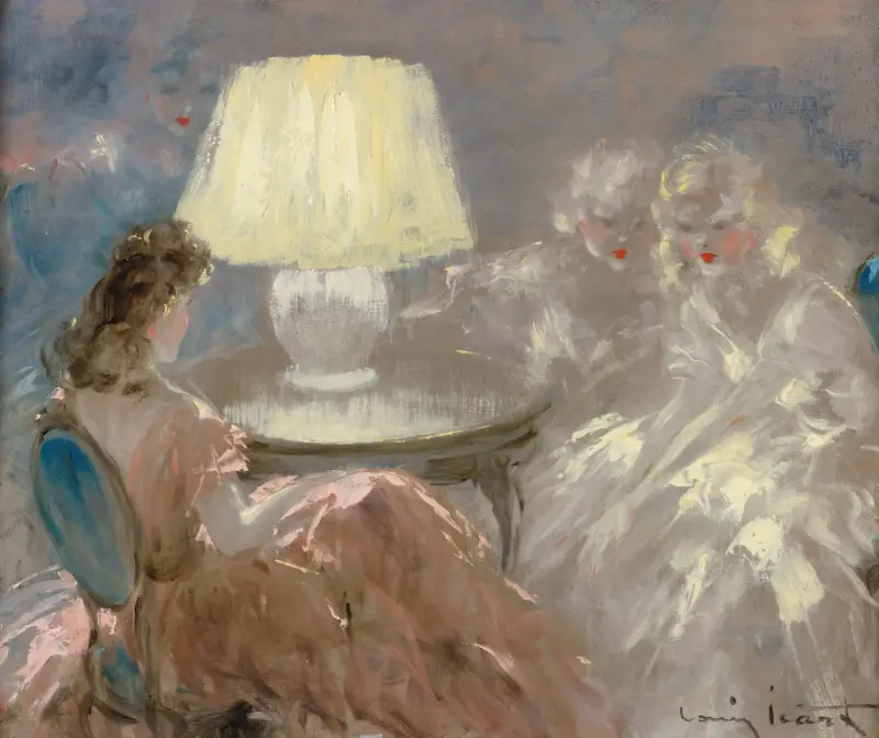 Unter der Lampe von Louis Icart