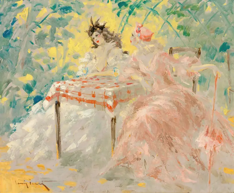 Sous Les Tonnelles av Louis Icart