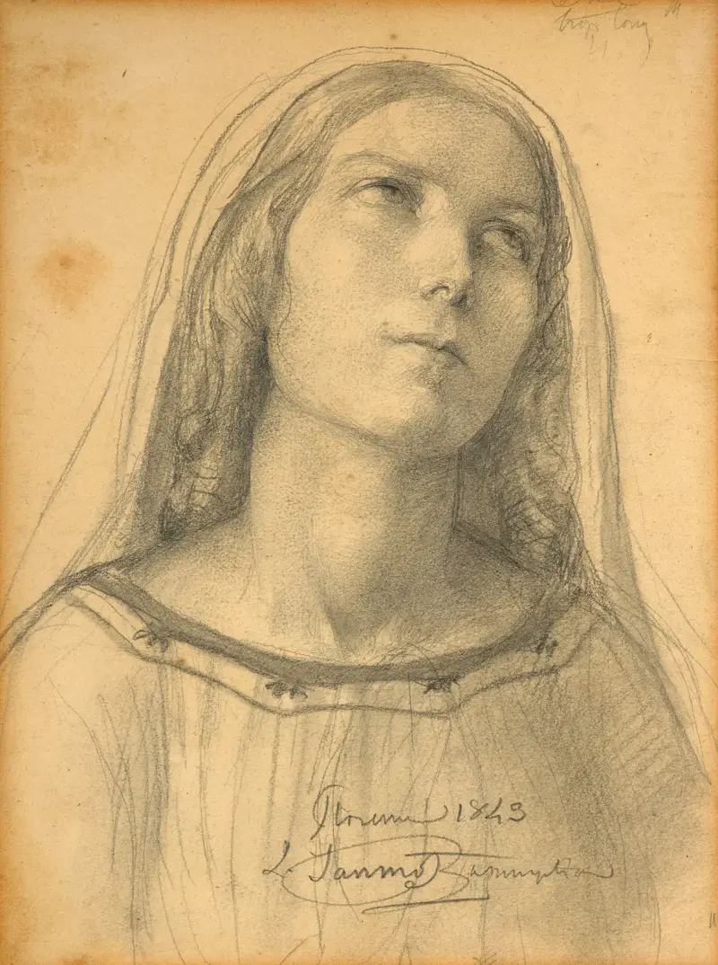 Presumed study for ‘L’Assomption de la Vierge’ av Louis Janmot