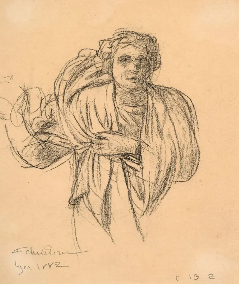 Study for ‘Le Martyre de sainte Christine’ av Louis Janmot