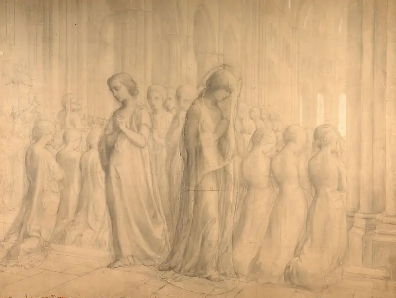 Studie till ’Första nattvarden’ av Louis Janmot