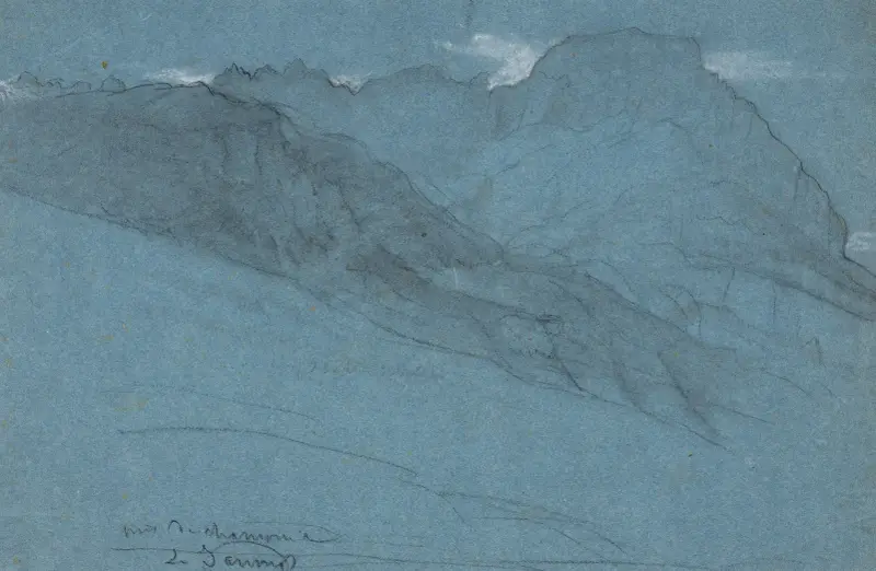 Studie av berg i Chamonix av Louis Janmot