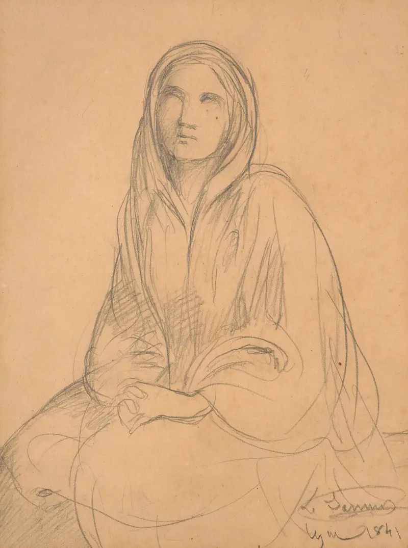 Studie eines Heiligen von Louis Janmot