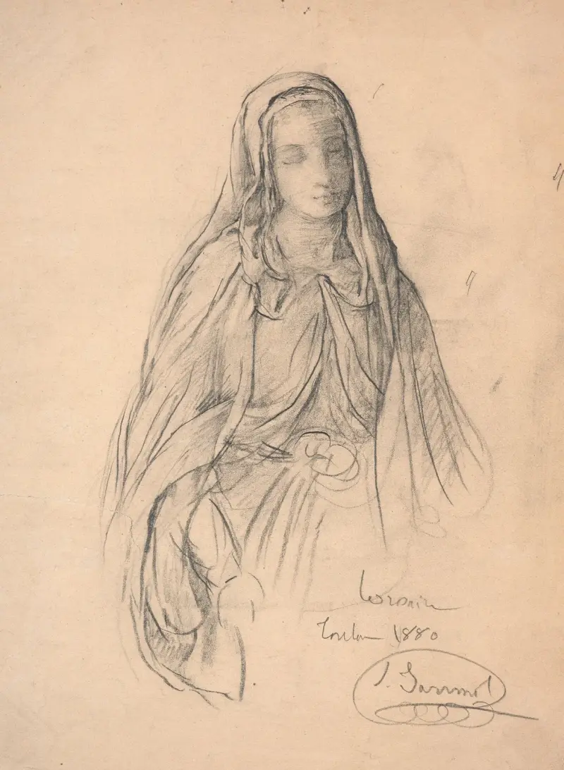 Studie einer Jungfrau für ‚Le Rosaire‘, 1880 – Nr. 2 von Louis Janmot