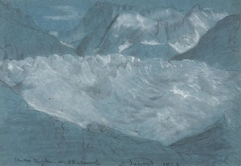 Havet av is vid Montenvers, Chamonix av Louis Janmot