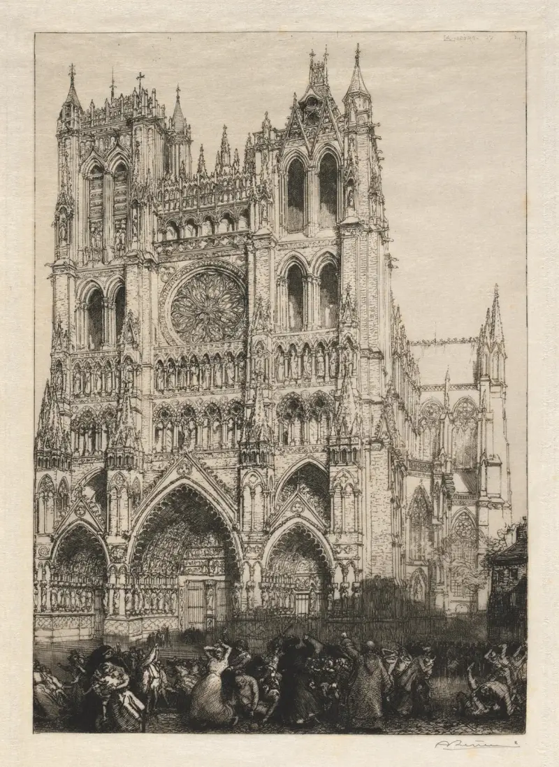 Amiens Cathedral, Inventory Day av Auguste Louis Lepère