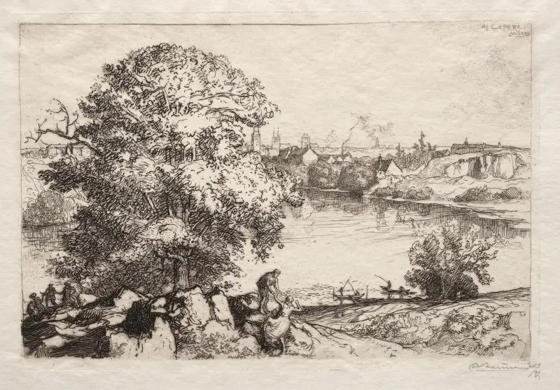 Angers; Étang St. Nicolas av Auguste Louis Lepère