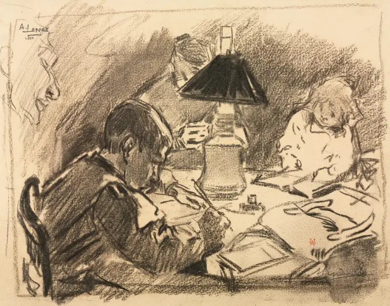 Runt lampan av Auguste Louis Lepère