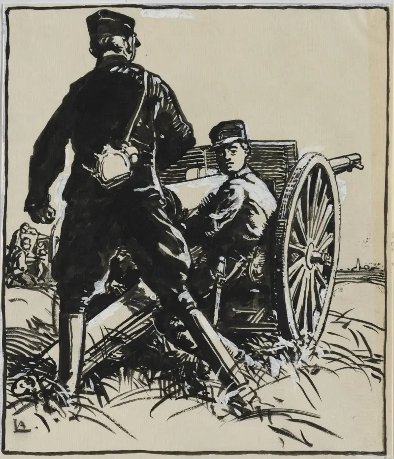 Artillelurs belges av Auguste Louis Lepère