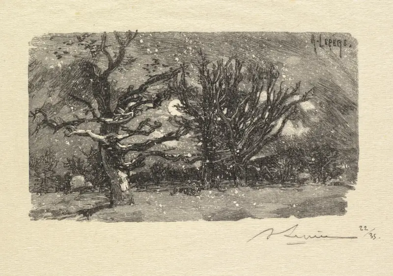 Au dormoir de Lantara av Auguste Louis Lepère