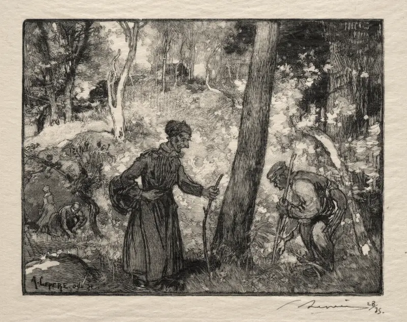 Au Rocher Bernard av Auguste Louis Lepère