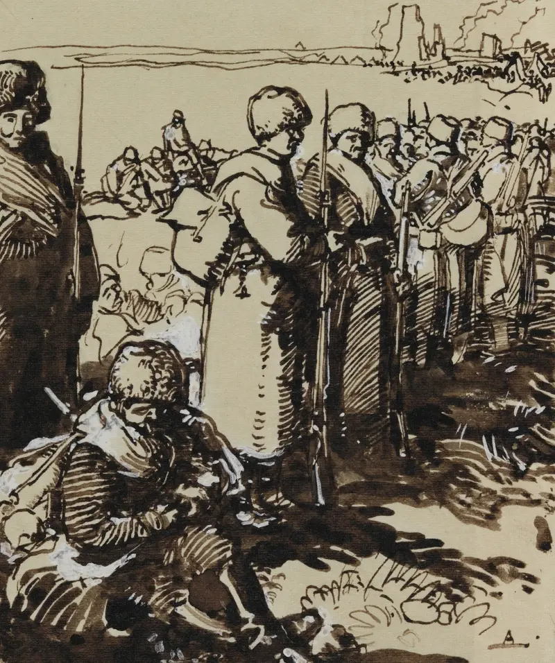 Slaget vid Tannenberg av Auguste Louis Lepère