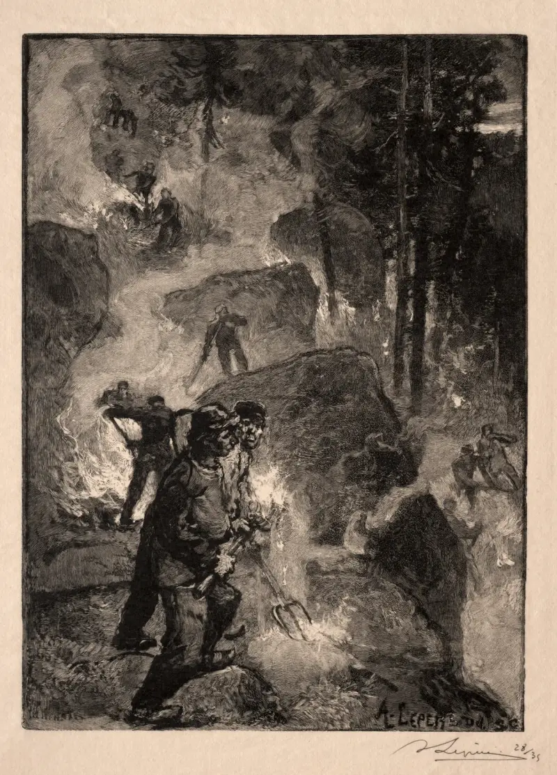 Brûleurs de Fougères av Auguste Louis Lepère