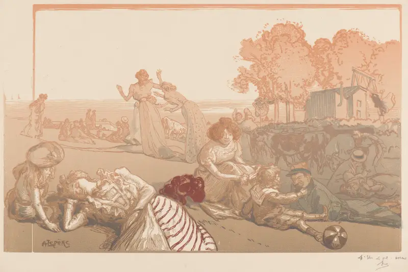 Modern bukolik 4 av Auguste Louis Lepère