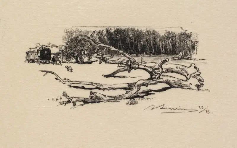 Kreuzung an der Dornenhecke von Auguste Louis Lepère