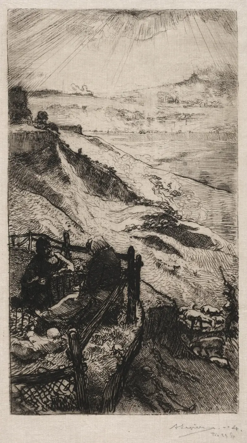 Karriärer i Amerika nära Paris av Auguste Louis Lepère