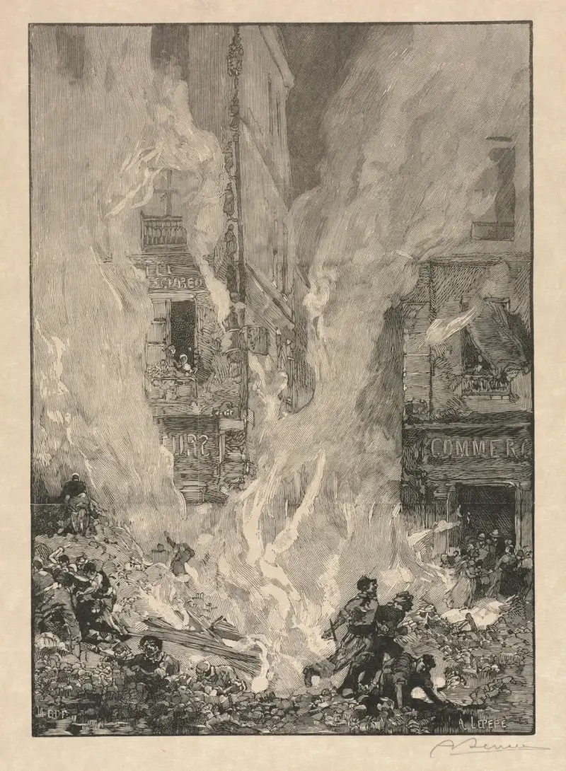 Stadsbrand av Auguste Louis Lepère