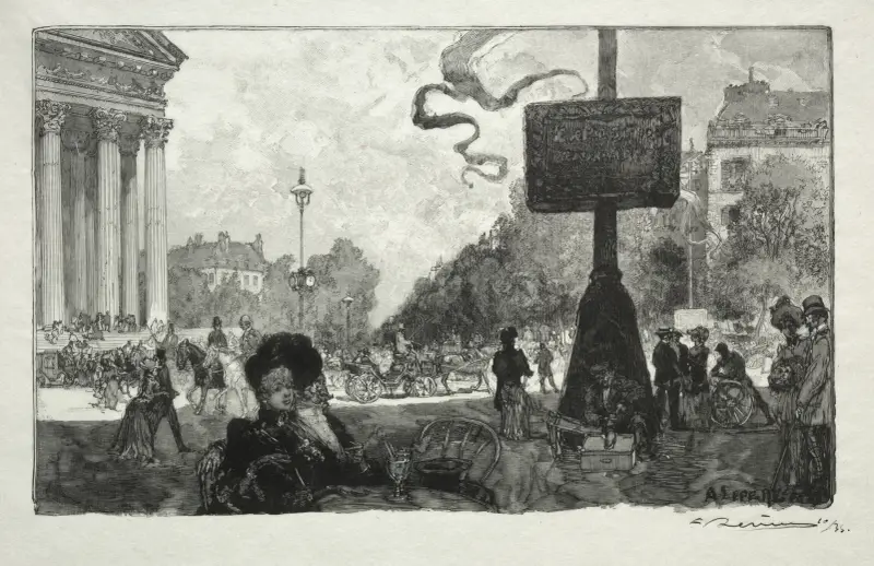 Hörnet av Rue Royale av Auguste Louis Lepère