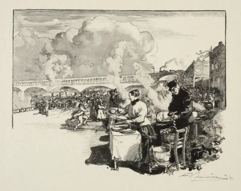 Ångbåtsbryggan av Auguste Louis Lepère
