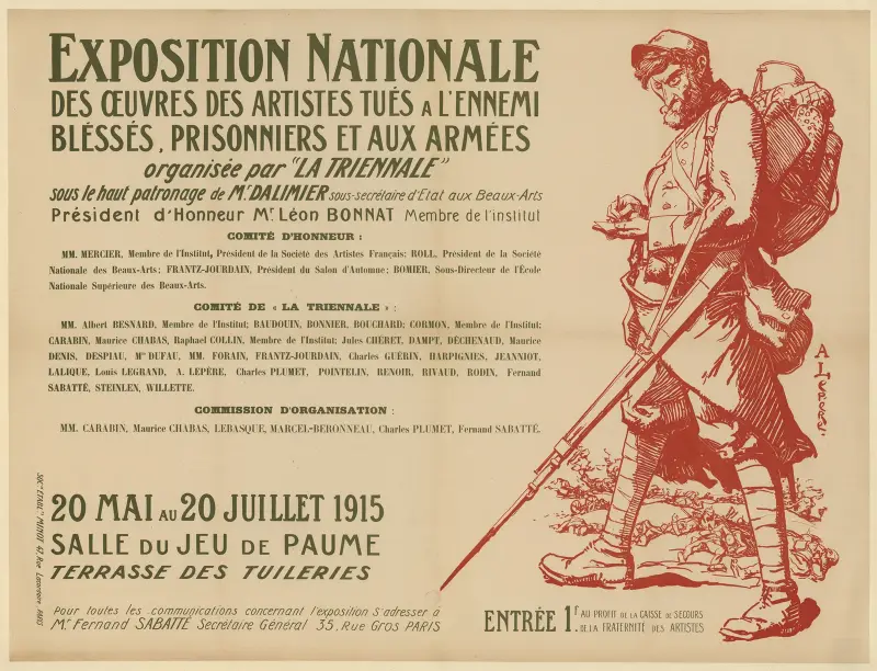 Nationell utställning av verk av konstnärer som stupat för fienden, skadats eller tagits till fånga av Auguste Louis Lepère