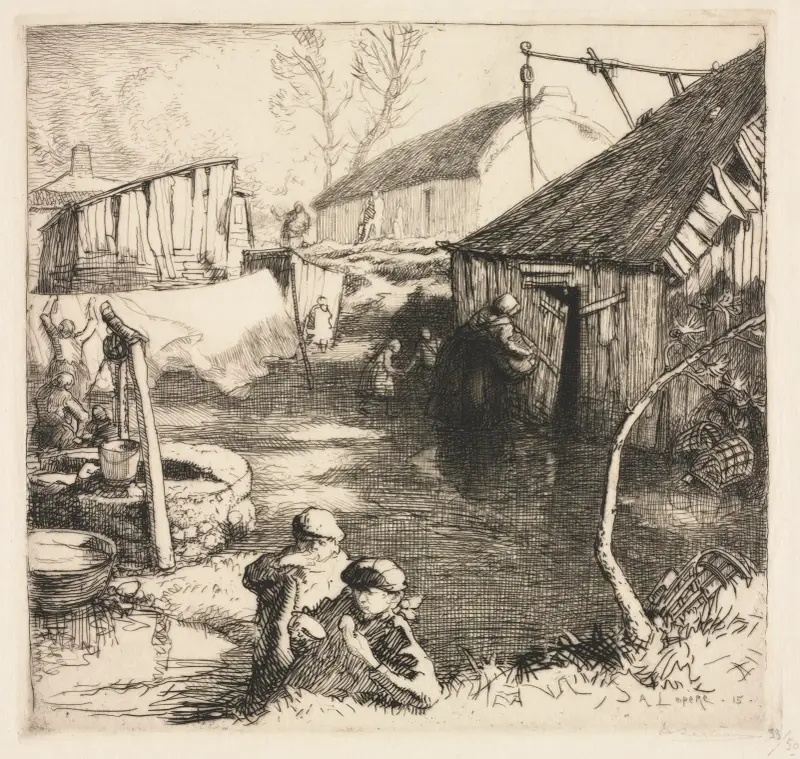 Fiskarkvarter (Saint-Jean-de-Monts) av Auguste Louis Lepère