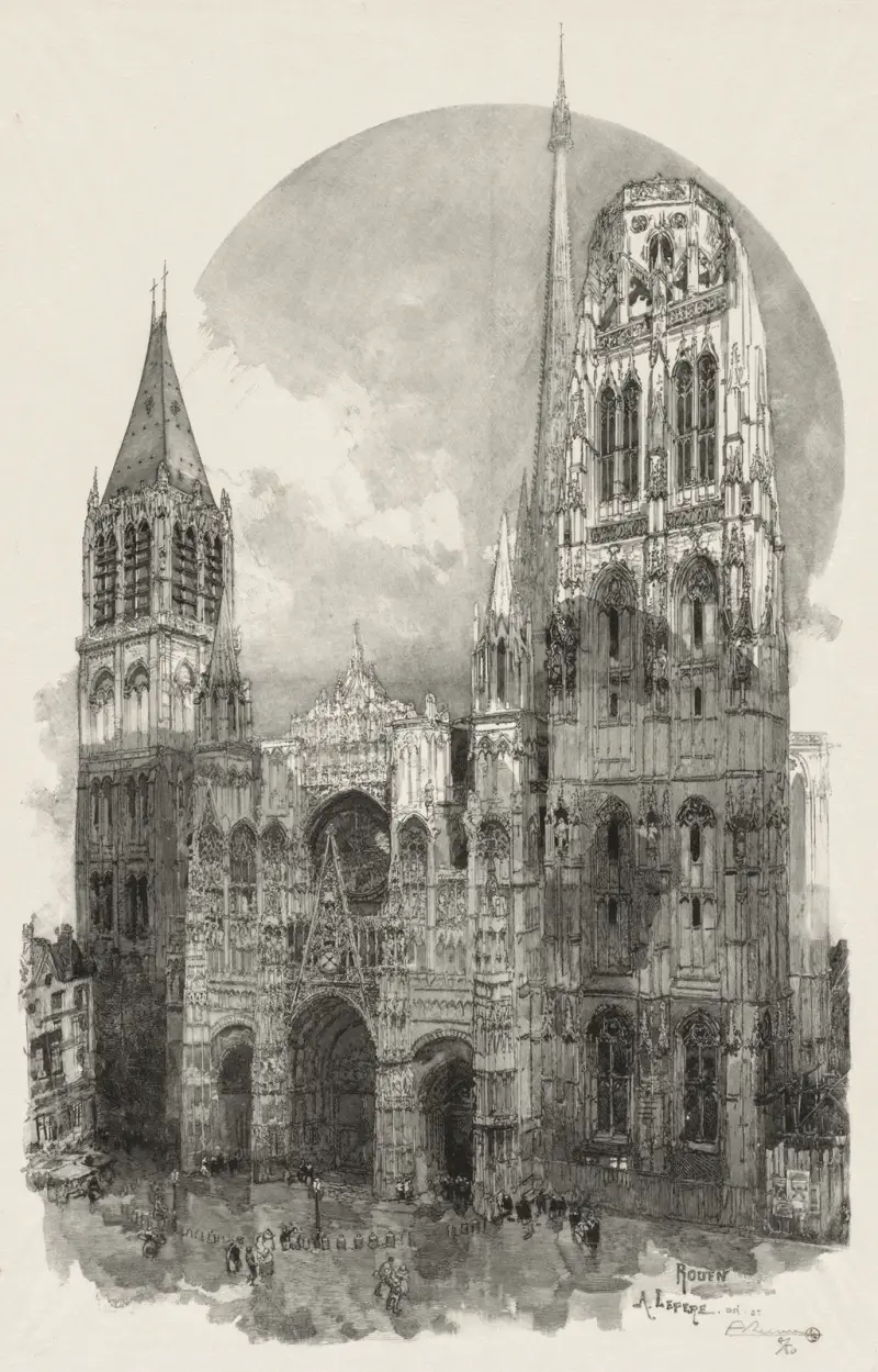 Rouens katedral av Auguste Louis Lepère
