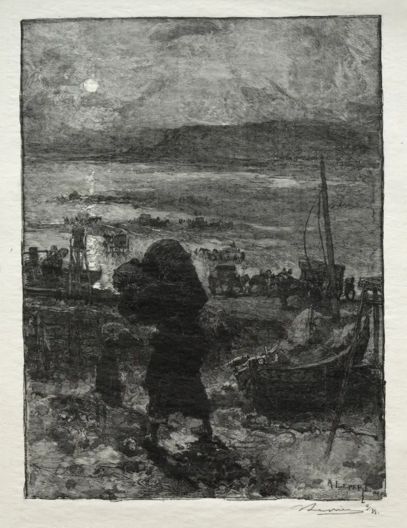 La Récolte du Sable av Auguste Louis Lepère