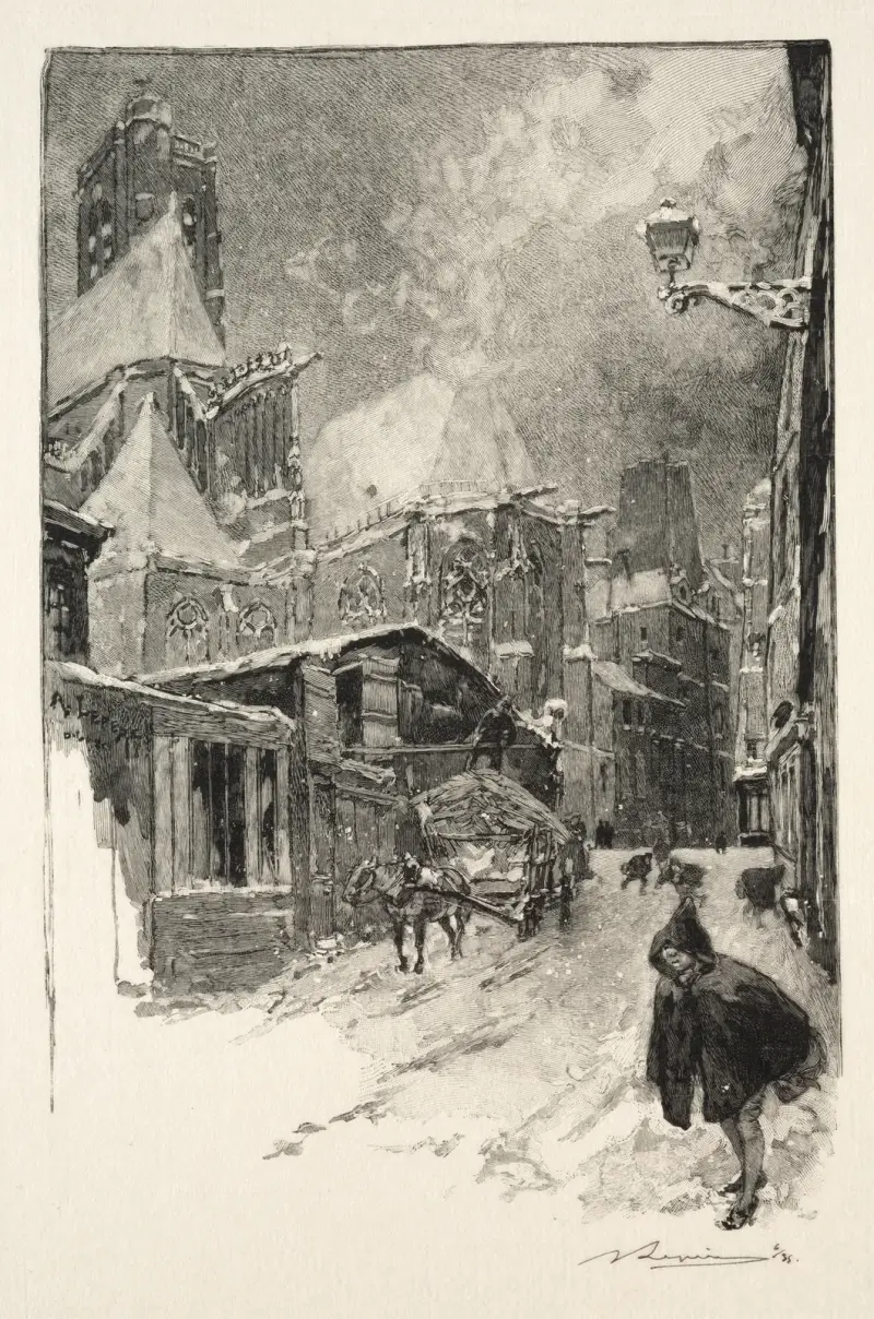 Rue des Barres av Auguste Louis Lepère