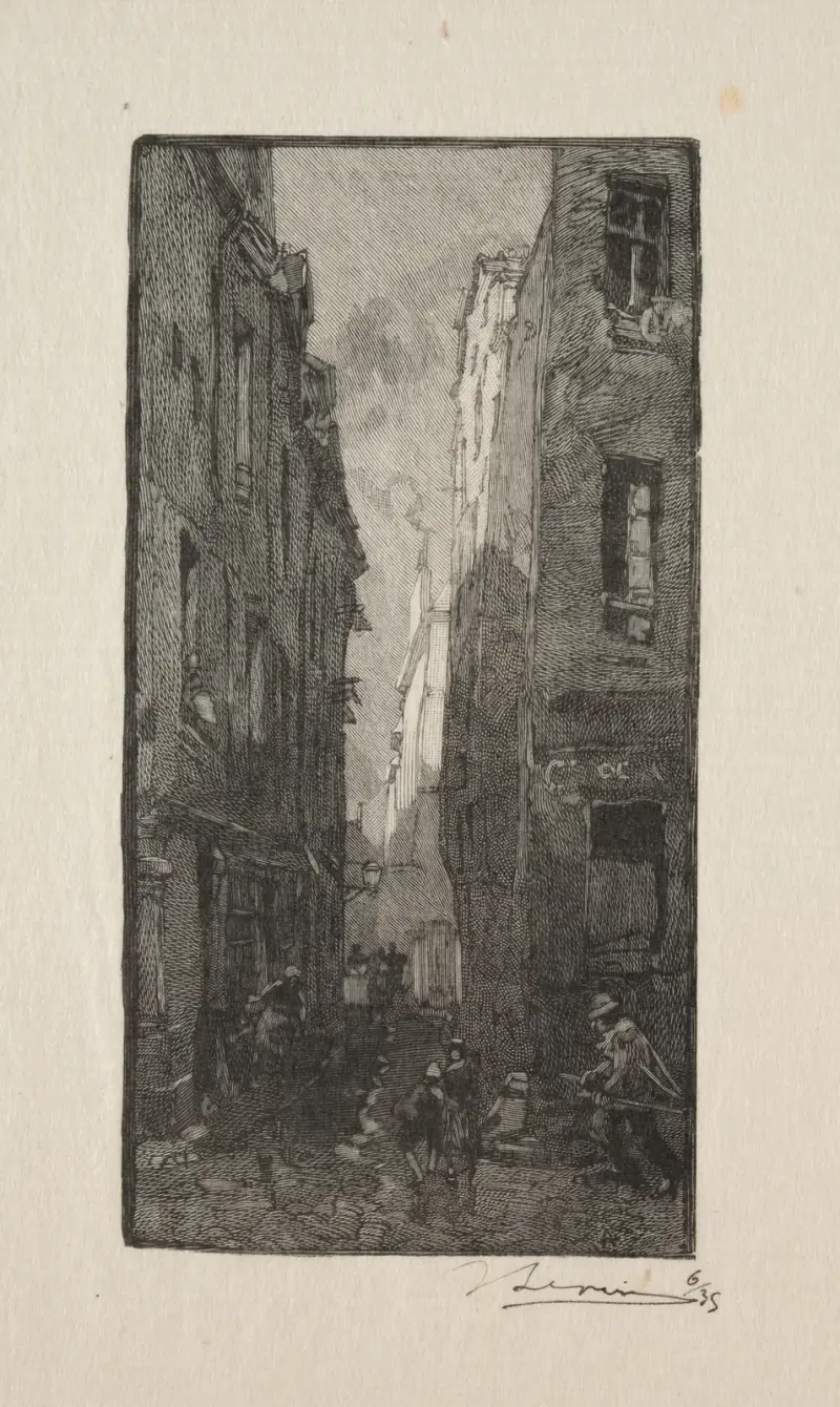 La Rue des Cordiers av Auguste Louis Lepère