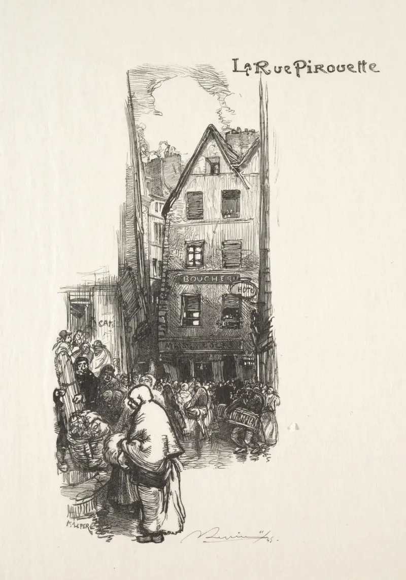La Rue Pirouette av Auguste Louis Lepère
