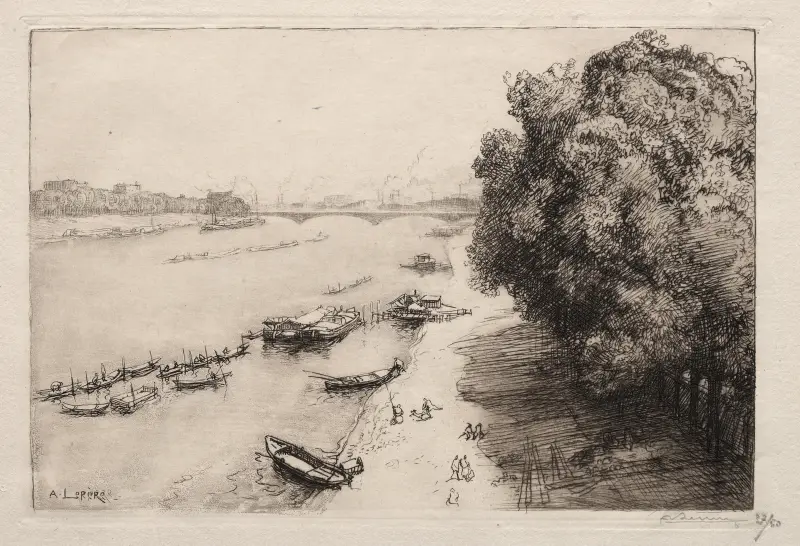 Seine vid Pont National av Auguste Louis Lepère