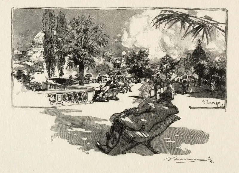De fria konsternas terrass av Auguste Louis Lepère