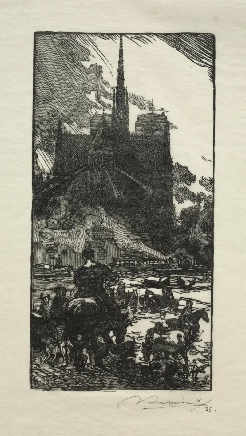 Vattningsstället vid Point St. Louis av Auguste Louis Lepère