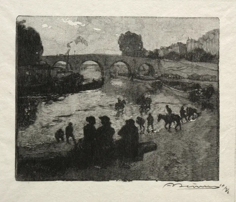 Vadstället vid Pont Marie av Auguste Louis Lepère